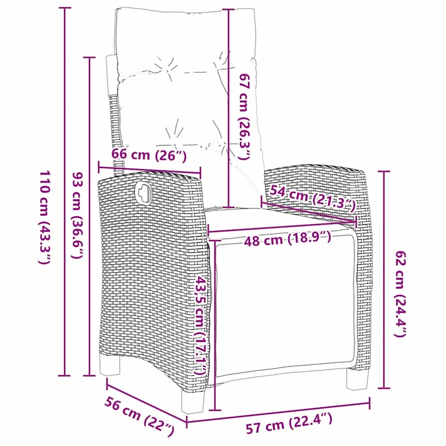 Ensemble de salle à manger pour jardin 7 pcs Gris polyrotin - 10