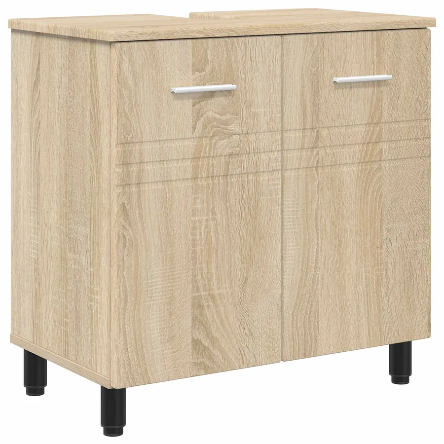 Unité de vanité de salle de bain Chêne Sonoma 60 x 35 x 60 cm - 2