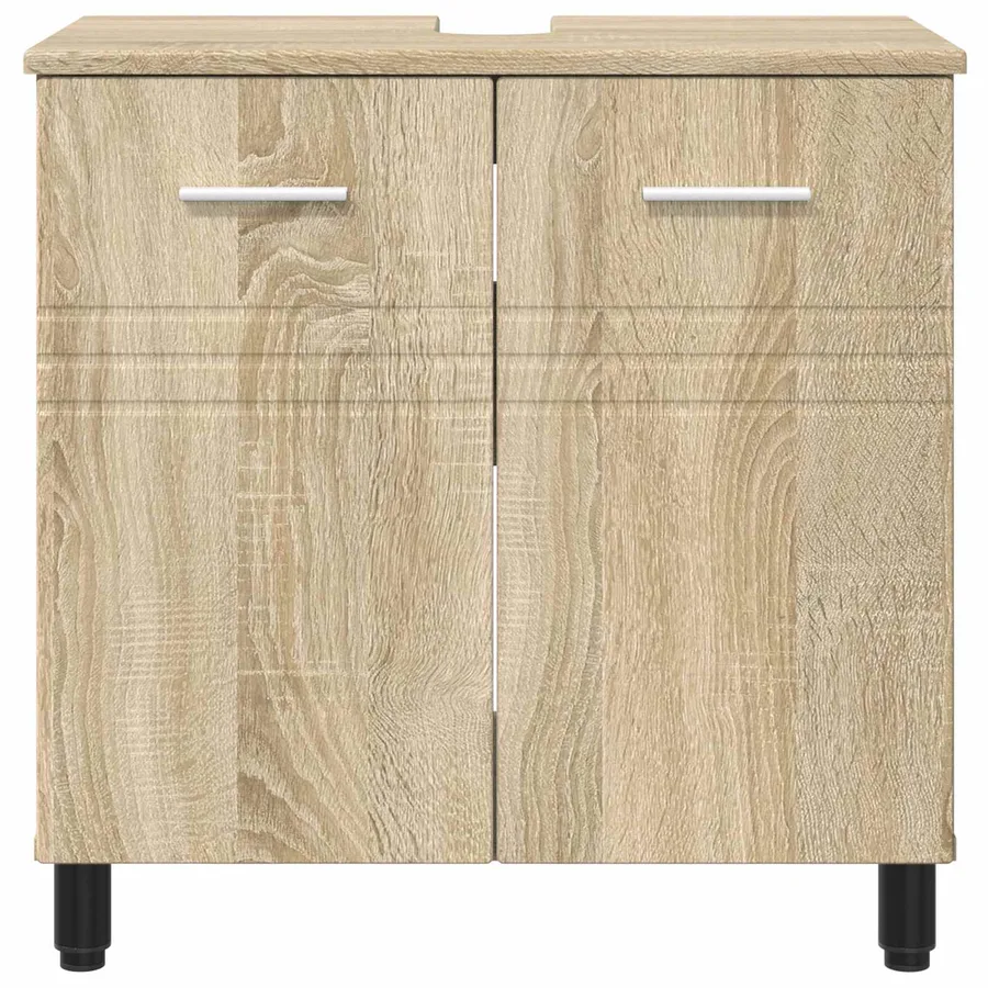 Unité de vanité de salle de bain Chêne Sonoma 60 x 35 x 60 cm - 5