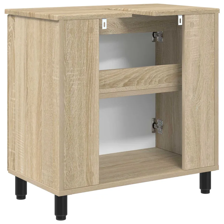 Unité de vanité de salle de bain Chêne Sonoma 60 x 35 x 60 cm - 7