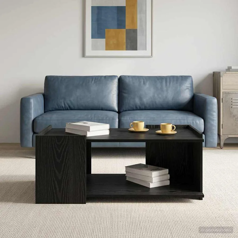 Table basse Chêne noir 90 x 50 x 33 cm Bois d'ingénierie