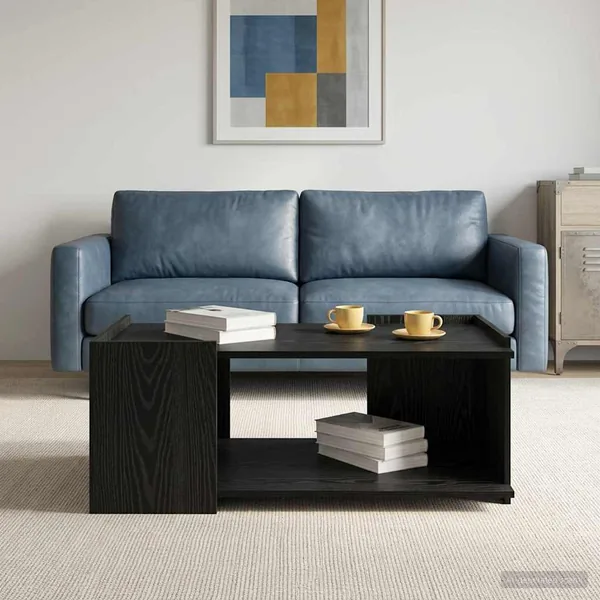 Table basse Chêne noir 90 x 50 x 33 cm Bois d'ingénierie