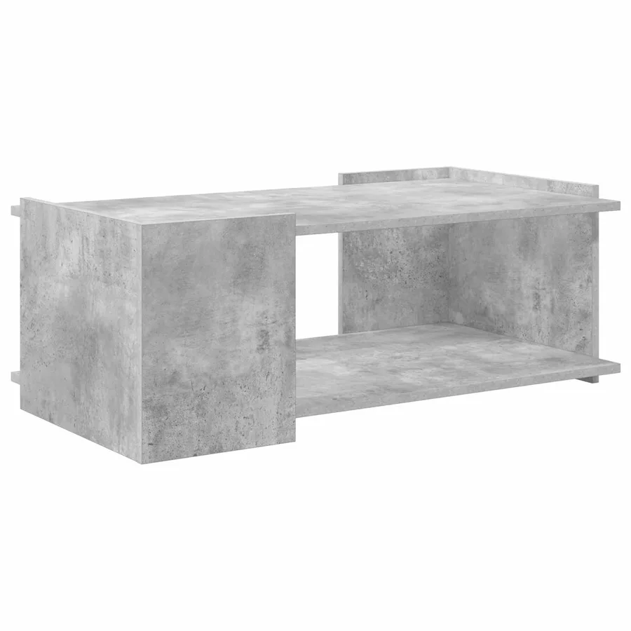 Table basse Gris béton 90 x 50 x 33 cm Bois d'ingénierie - 2