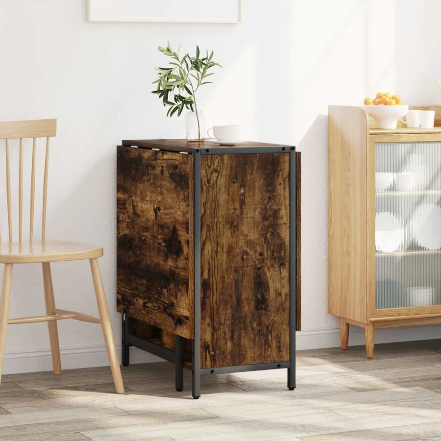 Table à dîner 144 x 60 x 75 cm Bois d'ingénierie Chêne fumé - 4