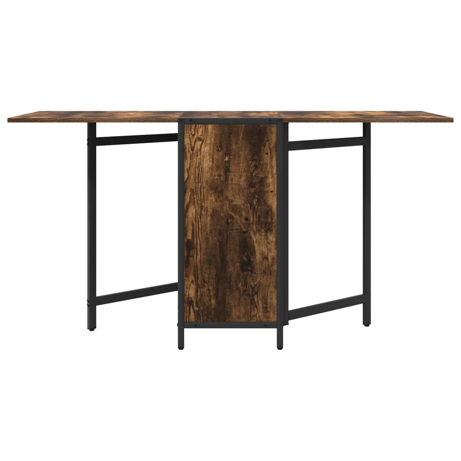 Table à dîner 144 x 60 x 75 cm Bois d'ingénierie Chêne fumé - 5