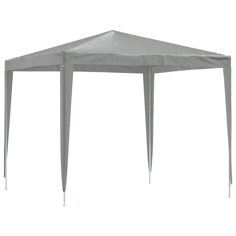 Tente de fête 250 x 250 x 240 cm Gris clair PE et acier - 2