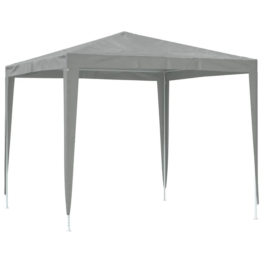 Tente de fête 250 x 250 x 240 cm Gris clair PE et acier - 5