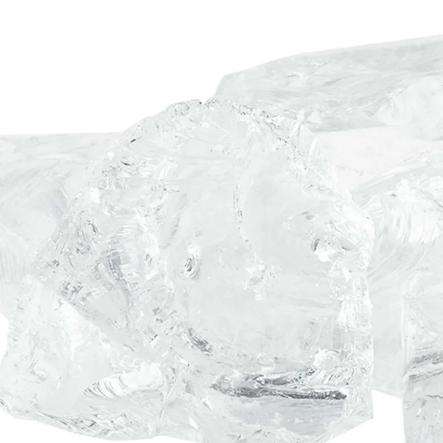 Pierres de Jardin Blanc 12 cm Verre - 11