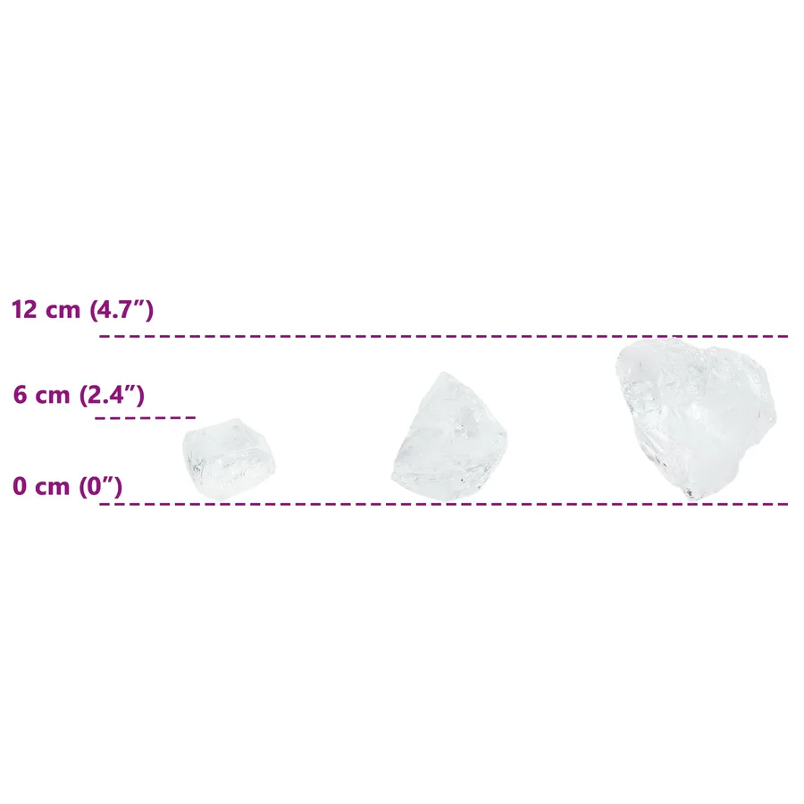 Pierres de Jardin Blanc 12 cm Verre - 12