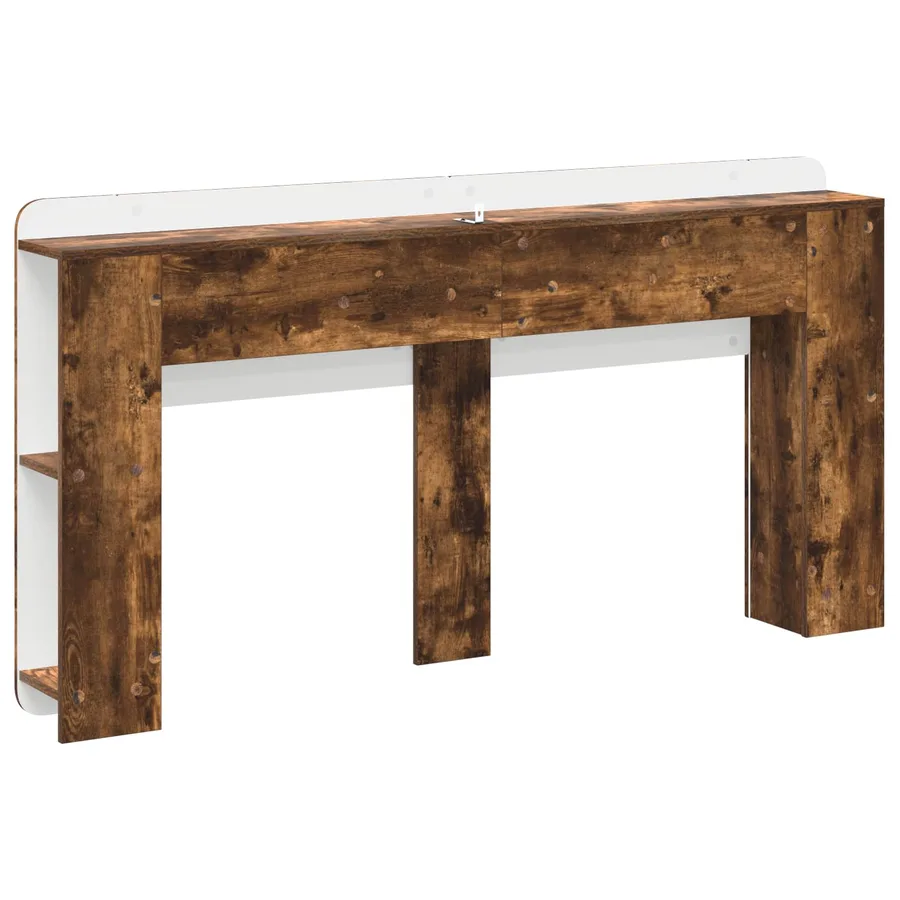 Cabinet de Tête de Lit Chêne fumé Bois d'ingénierie - 7