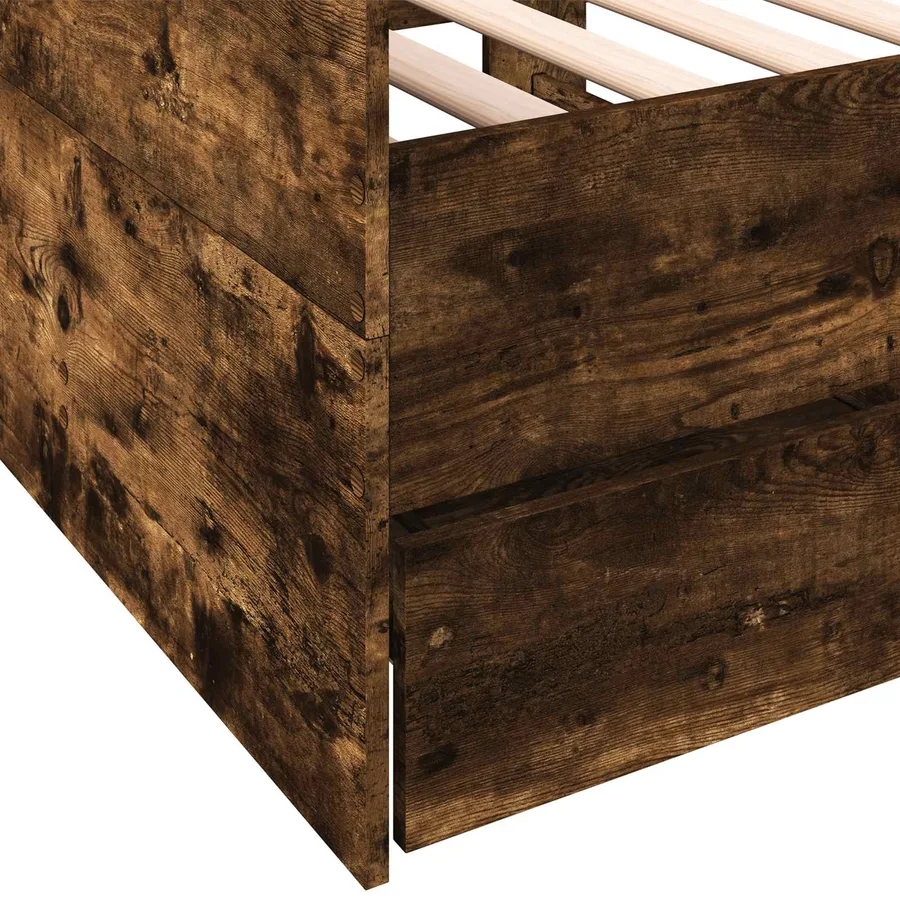 Lit d'appoint avec tiroir Chêne fumé Bois d'ingénierie - 7