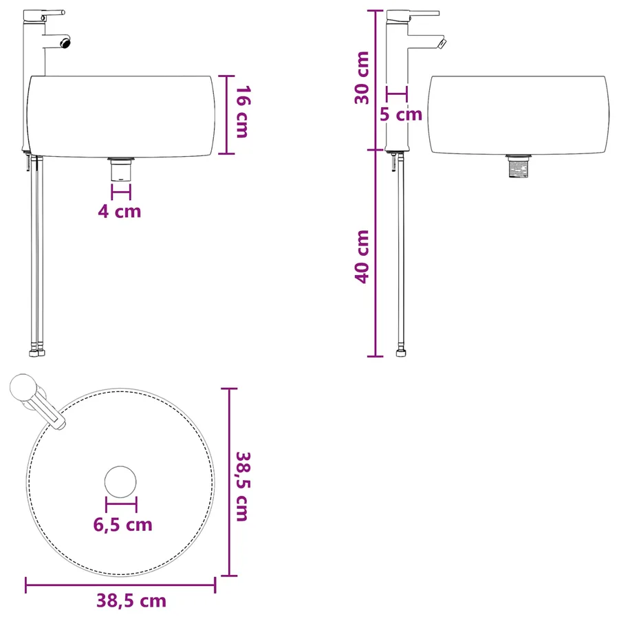 Ensemble de mobilier de salle de bain 2 pcs Chêne noir - 12