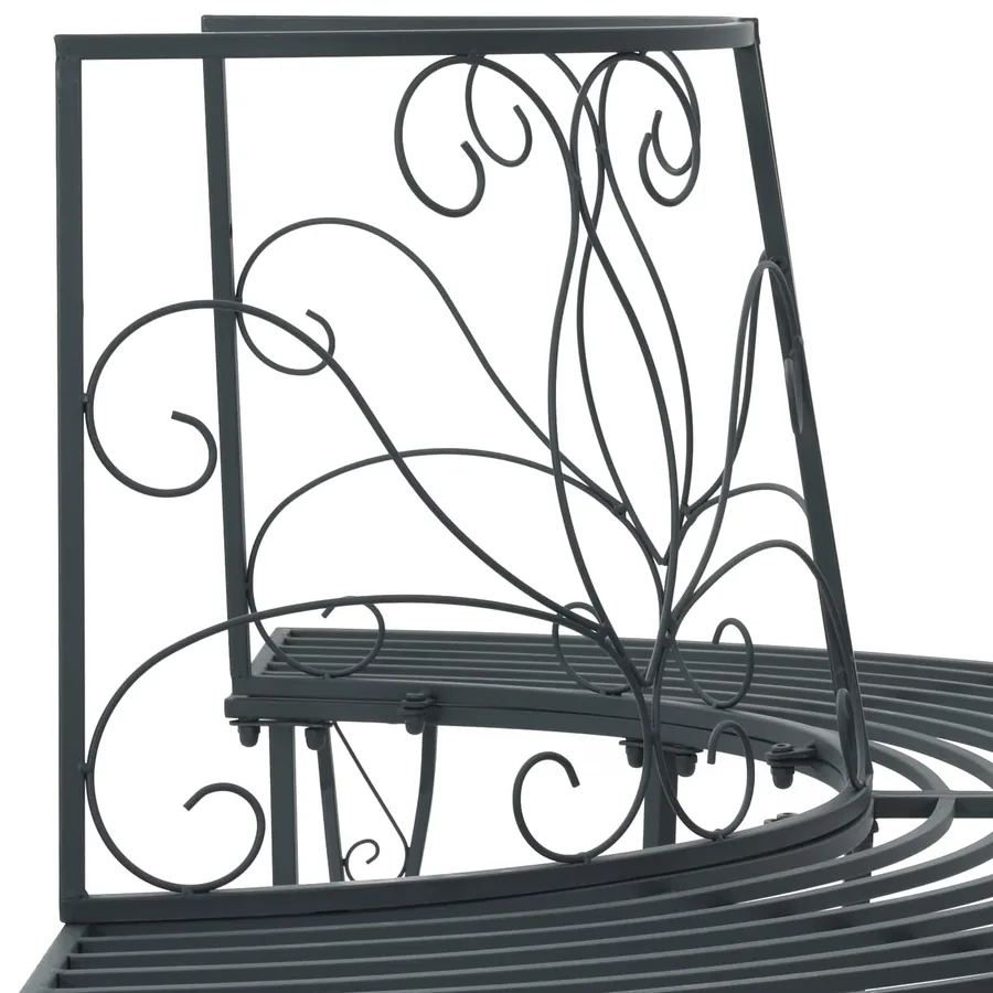 Banc d'Arbre 4-Nombre de places 160 x 80 x 89 cm Acier - 5