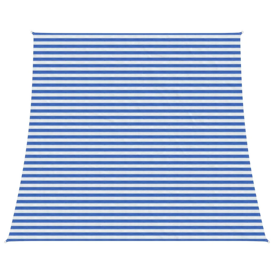 Voile d'ombre Bleu et Blanc 4 / 5 x 4 m HDPE