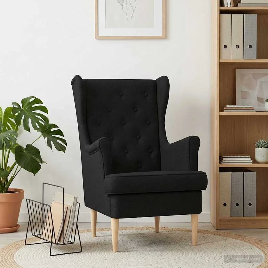 Fauteuil Noir Tissu