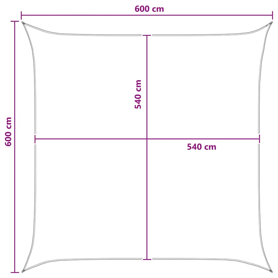 Voile d'ombre Gris clair et blanc 6 x 6 m HDPE - 8