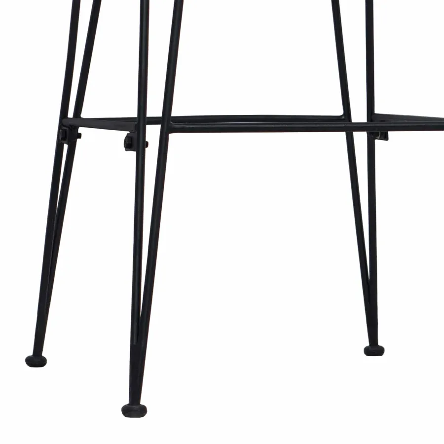 Tabouret de bar 2 pcs Noir 44 x 55 x 109 cm Rattan et Acier - 9