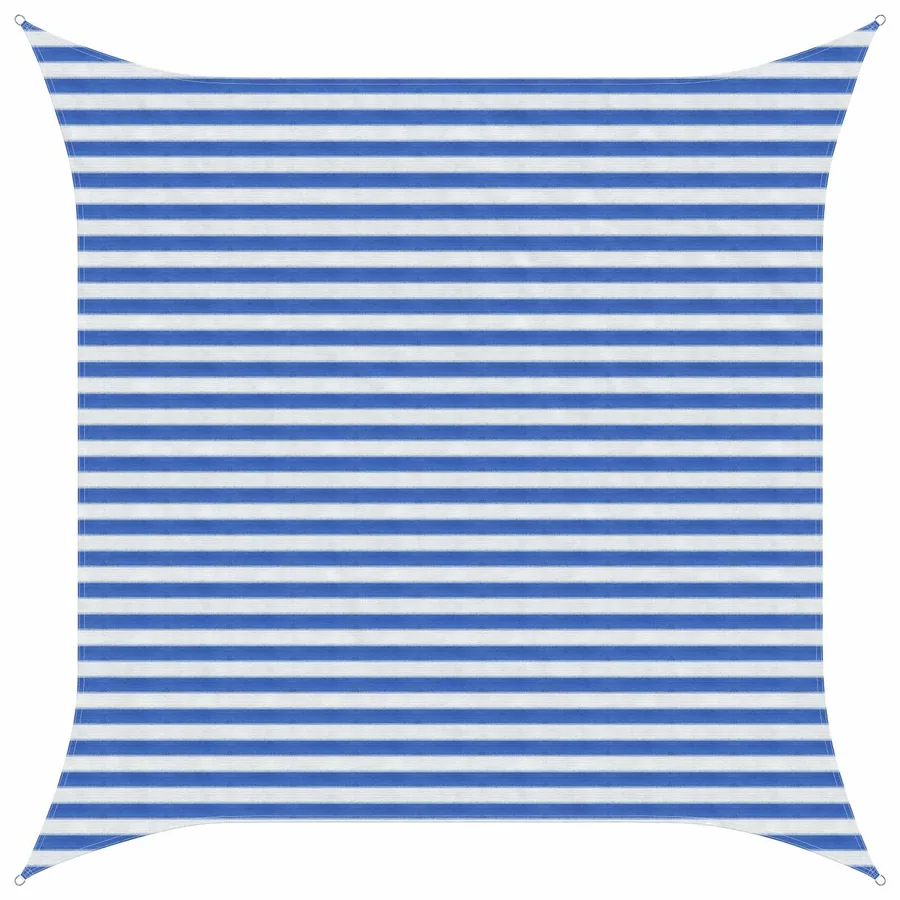 Voile d'ombre Bleu et Blanc 3 x 3 m HDPE