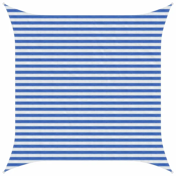 Voile d'ombre Bleu et Blanc 3 x 3 m HDPE