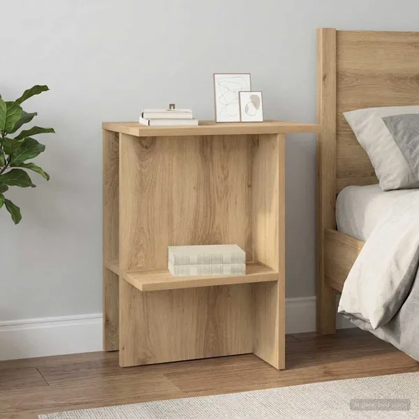 Table basse Chêne artisanal 40 x 30 x 49 cm Bois d'ingénierie
