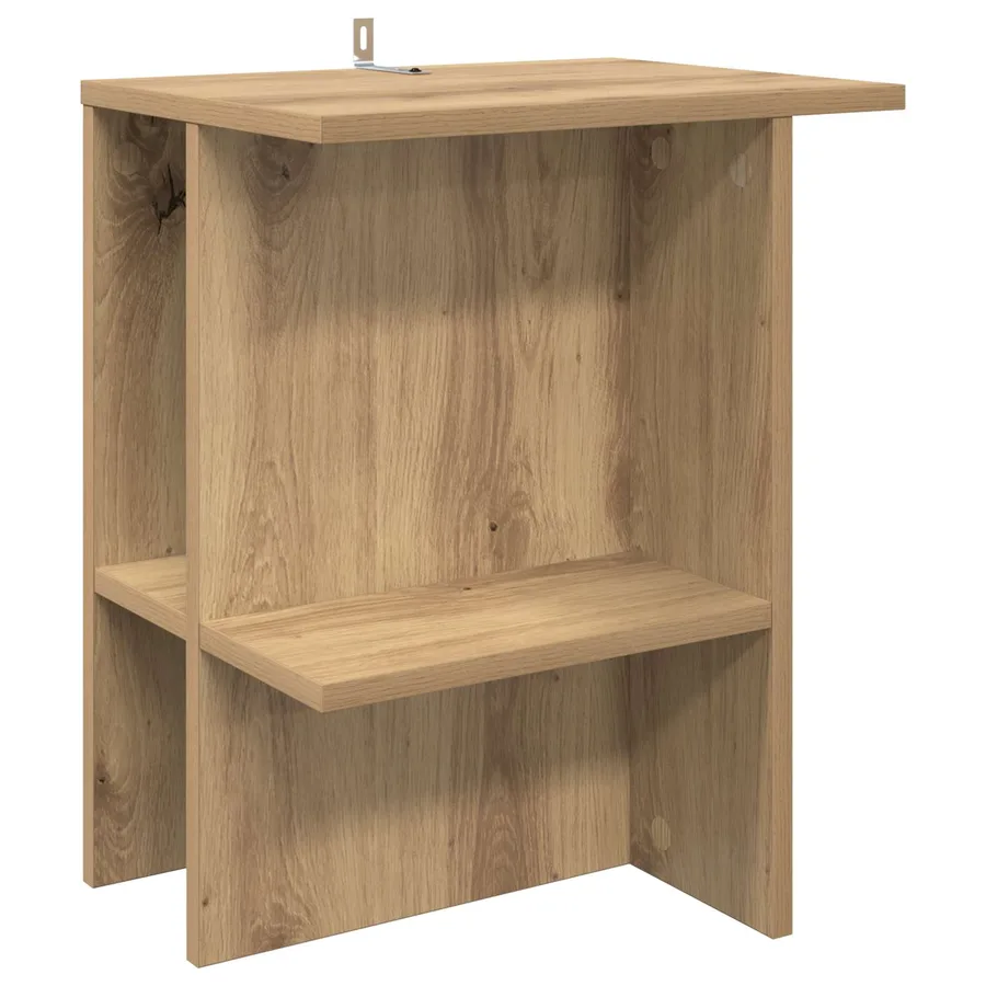 Table basse Chêne artisanal 40 x 30 x 49 cm Bois d'ingénierie - 2
