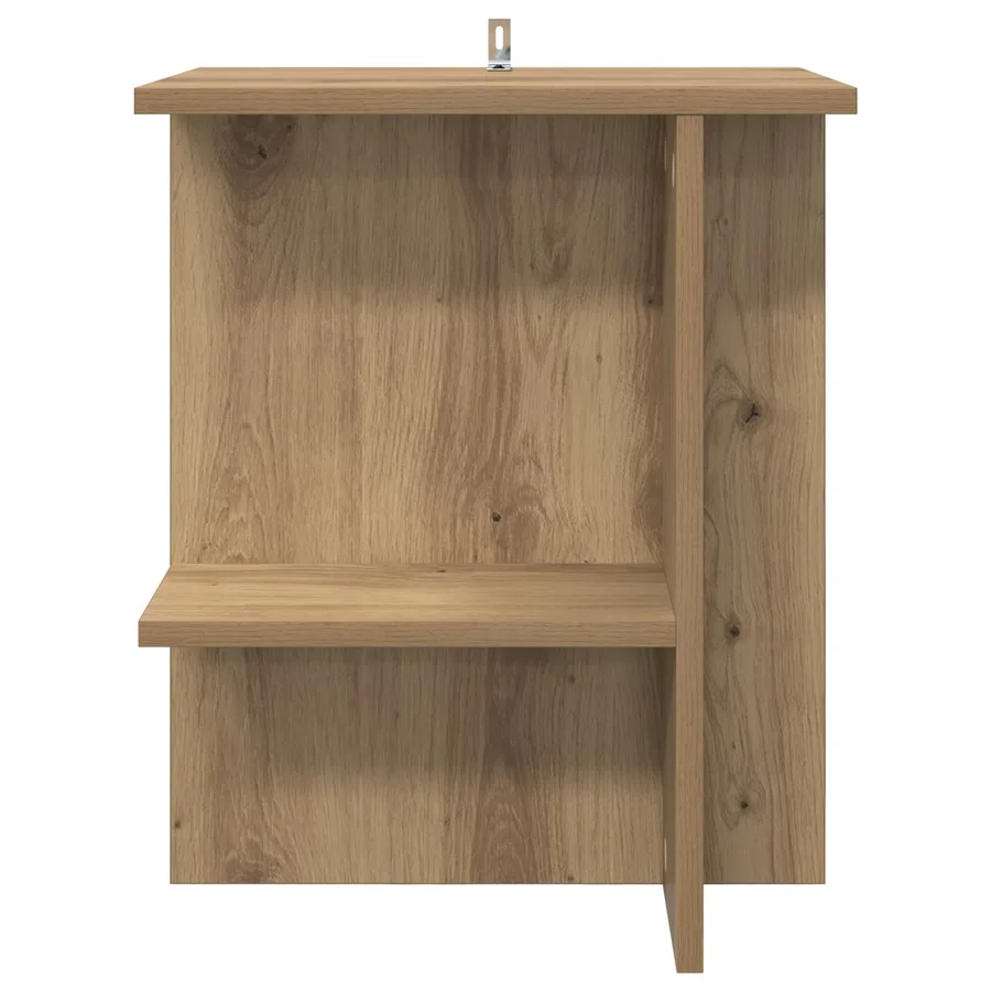 Table basse Chêne artisanal 40 x 30 x 49 cm Bois d'ingénierie - 4