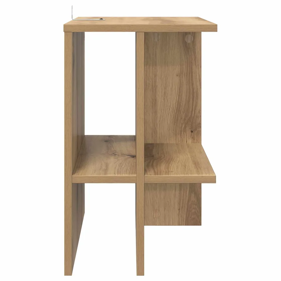 Table basse Chêne artisanal 40 x 30 x 49 cm Bois d'ingénierie - 5