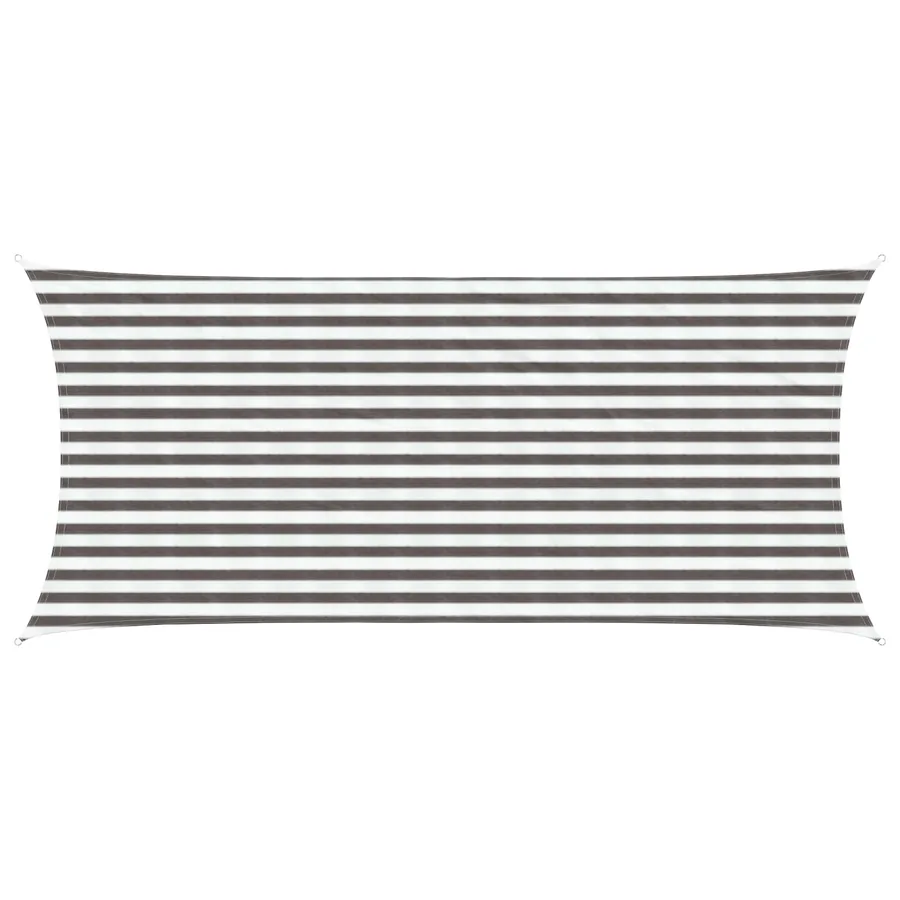 Voile d'ombre Gris clair et blanc 2 x 5 m HDPE