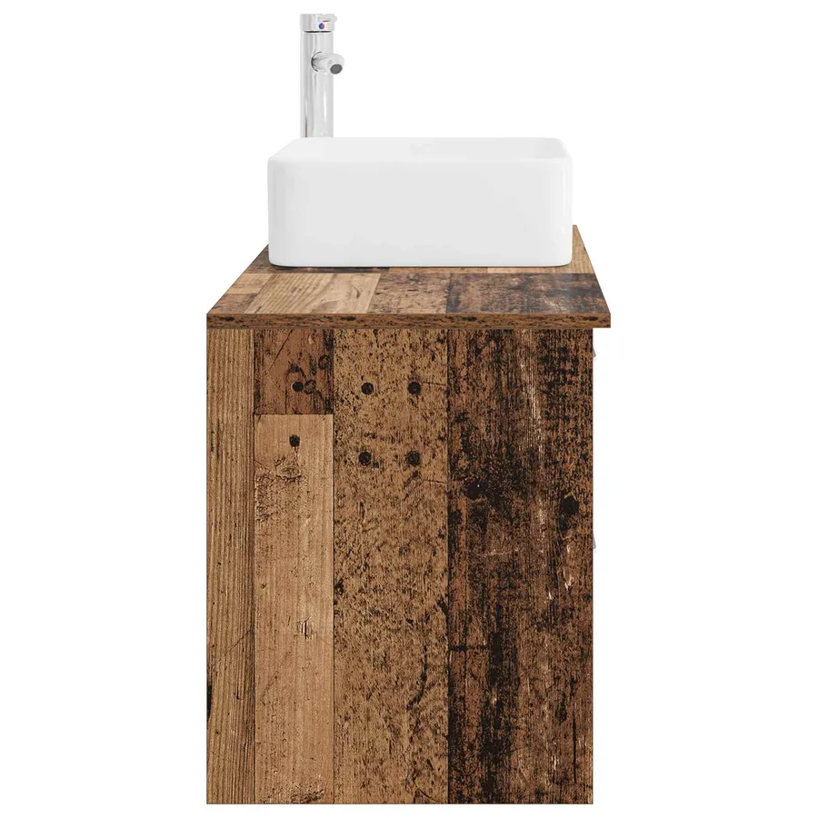 Ensemble de mobilier de salle de bain 2 pcs Bois ancien - 5