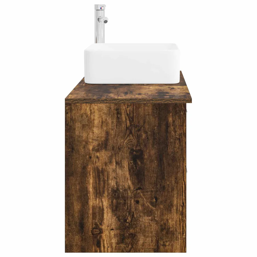 Ensemble de mobilier de salle de bain 2 pcs Chêne fumé - 5