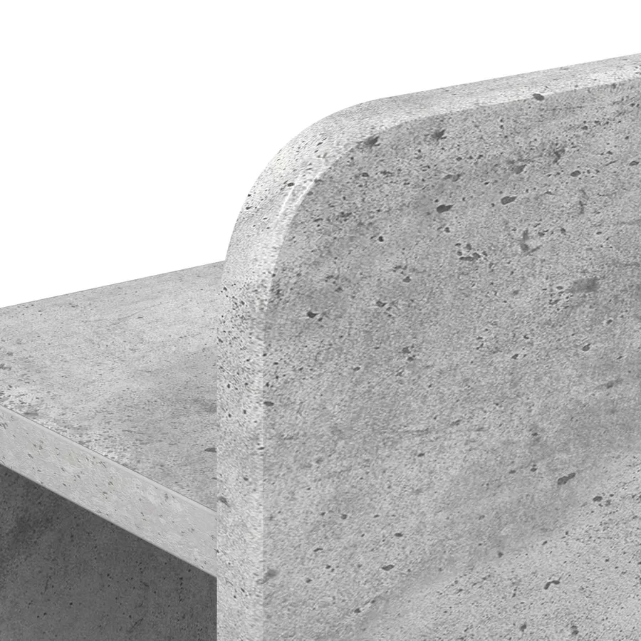 Cadre de lit avec rangement Gris béton 150 x 200 cm - 6