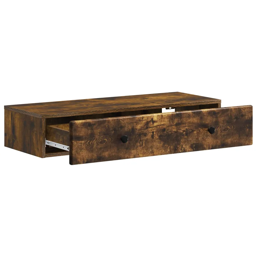 Table d'appoint murale Chêne fumé 87,5 x 34,5 x 17 cm - 4