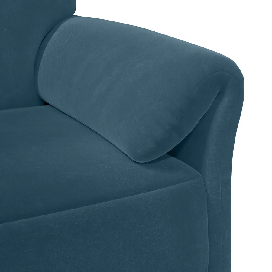 Canapé 1 place Bleu 88 x 83 x 95 cm Velours - 6