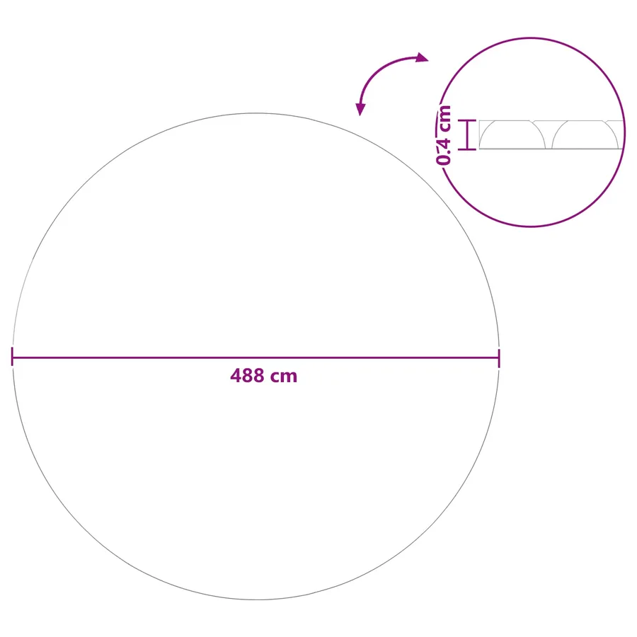 Couverture de piscine solaire de haute qualité Ø 488 cm 200 μm - 7