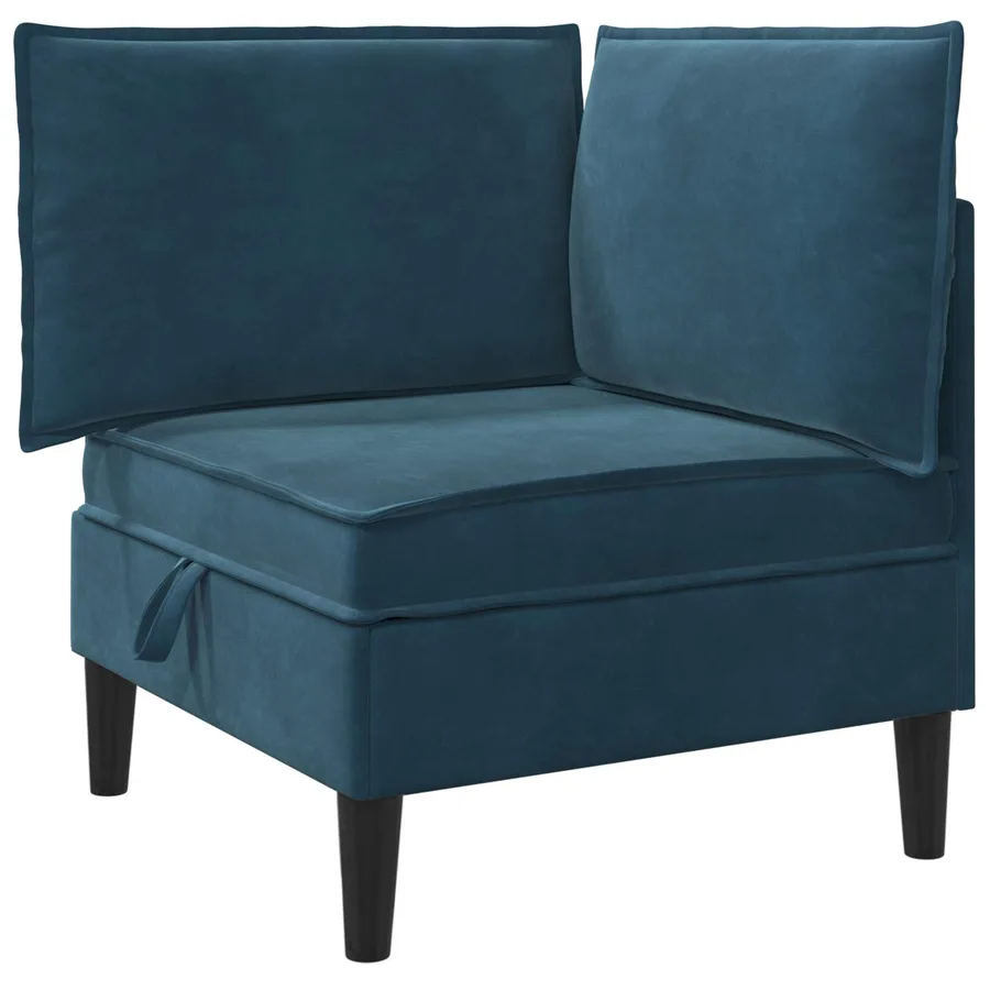 Ensemble de meubles pour le salon 4 pcs Bleu Velours - 4