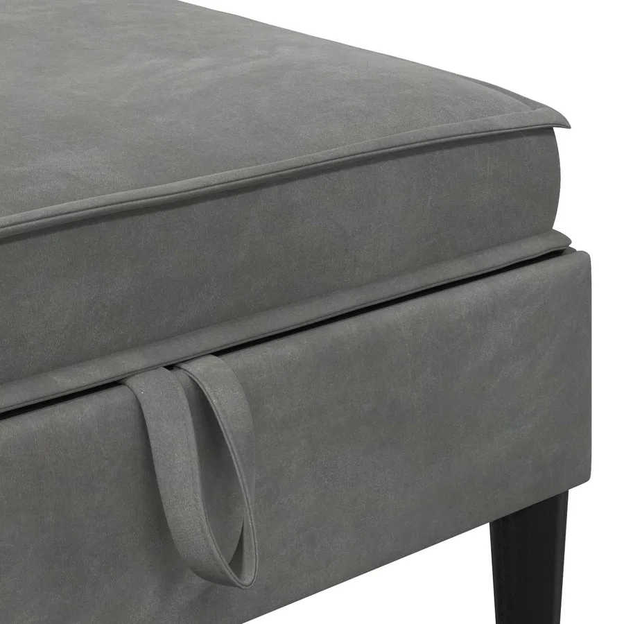 Ensemble de meubles pour le salon 5 pcs Gris foncé Velours - 7