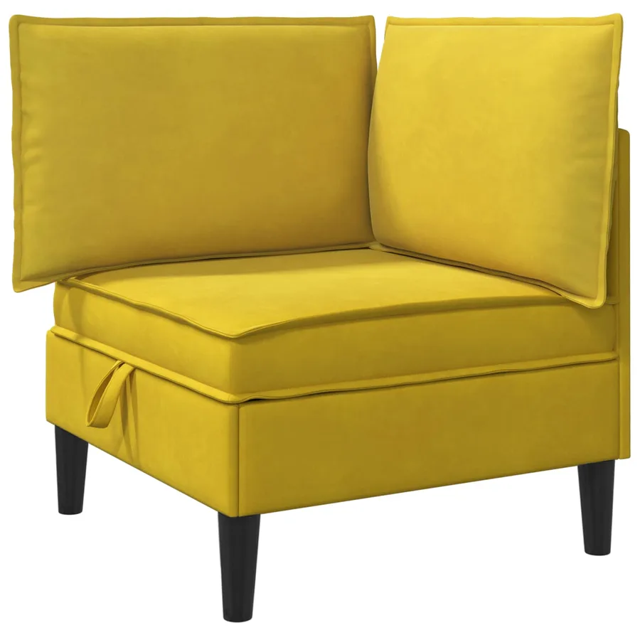 Ensemble de meubles pour le salon 6 pcs Jaune Velours - 4