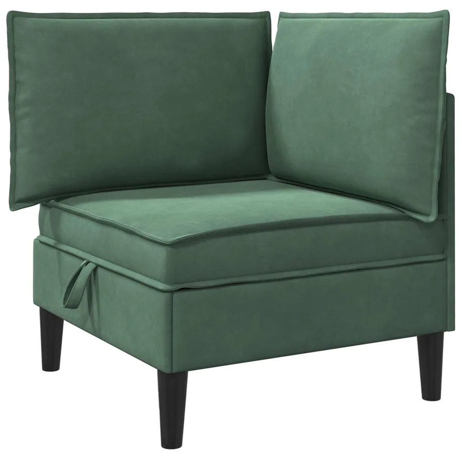 Ensemble de meubles pour le salon 5 pcs Vert Mer Velours - 4