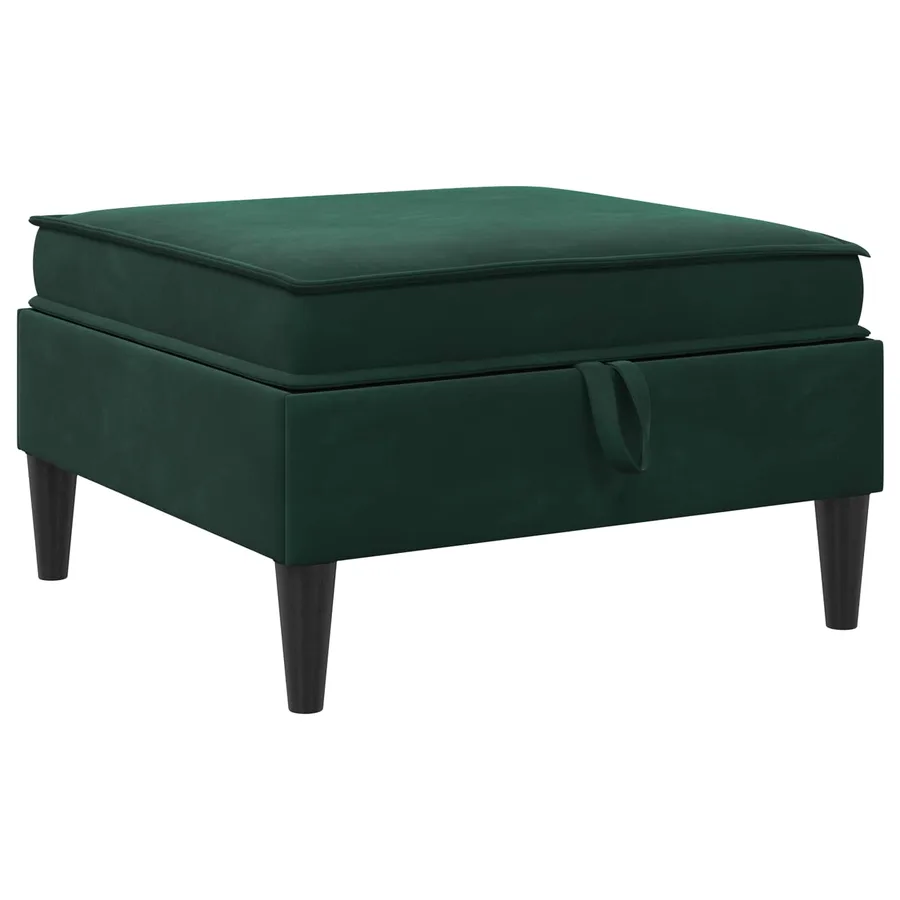Ensemble de meubles pour le salon 5 pcs Vert foncé Velours - 6