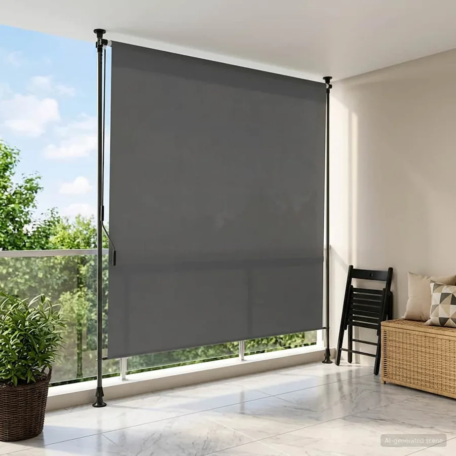 Store Roulant Extérieur Gris clair 100 x 270 cm