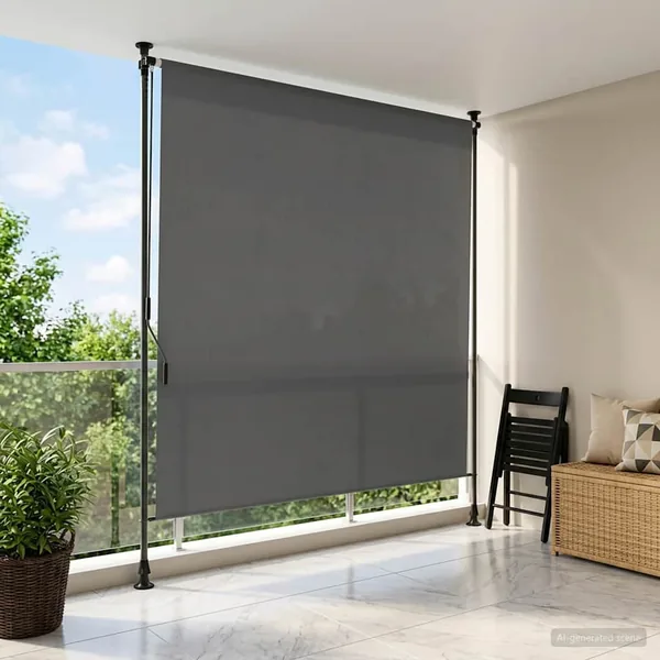 Store Roulant Extérieur Gris clair 100 x 270 cm