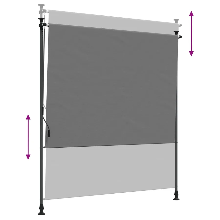 Store Roulant Extérieur Gris clair 100 x 270 cm - 6