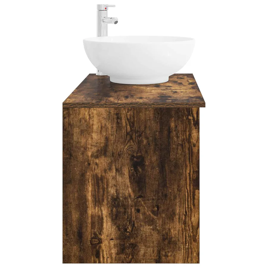 Ensemble de mobilier de salle de bain 2 pcs Chêne fumé - 5