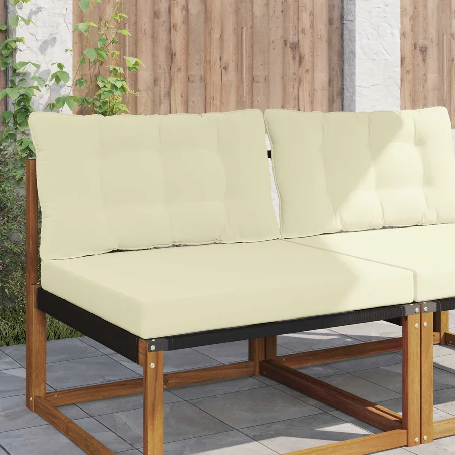 Coussin de canapé d'extérieur Polyester Crème 80 x 68,5 x 8 cm