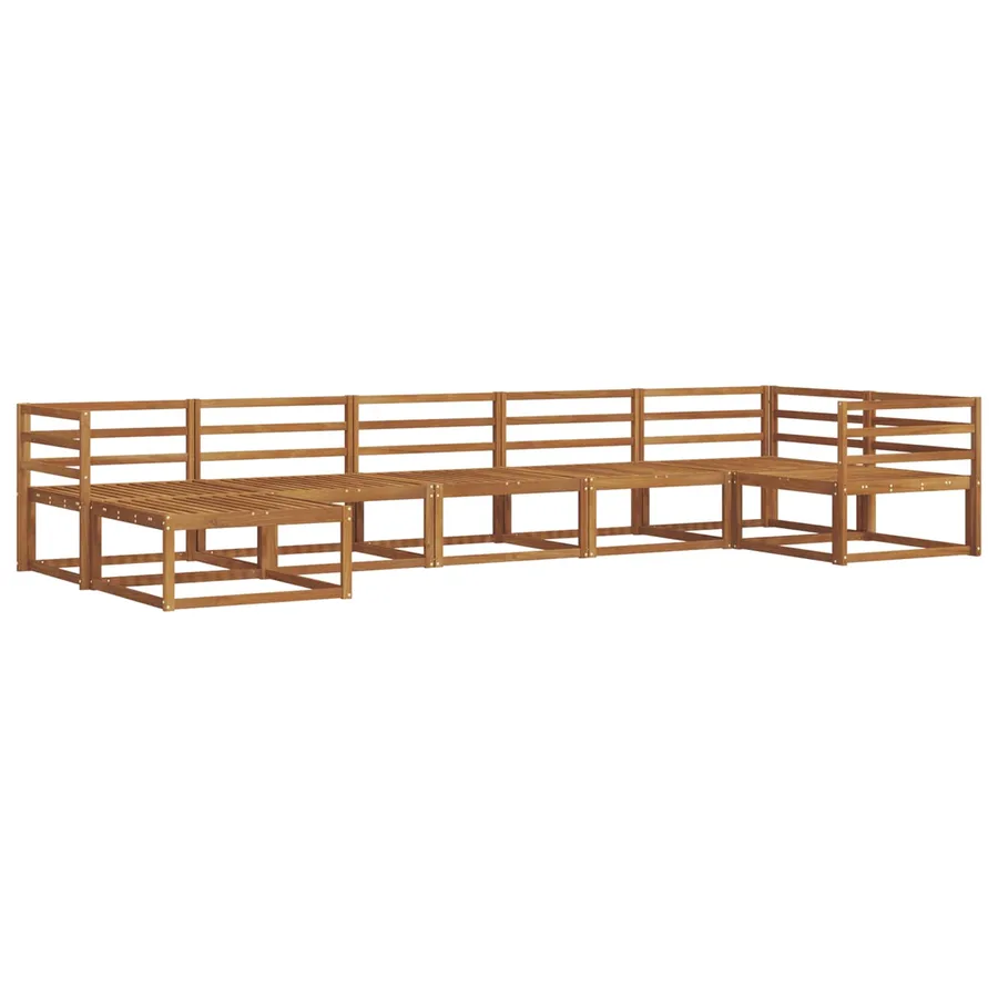 Ensemble de canapés d'extérieur 7 pcs Naturel - 2