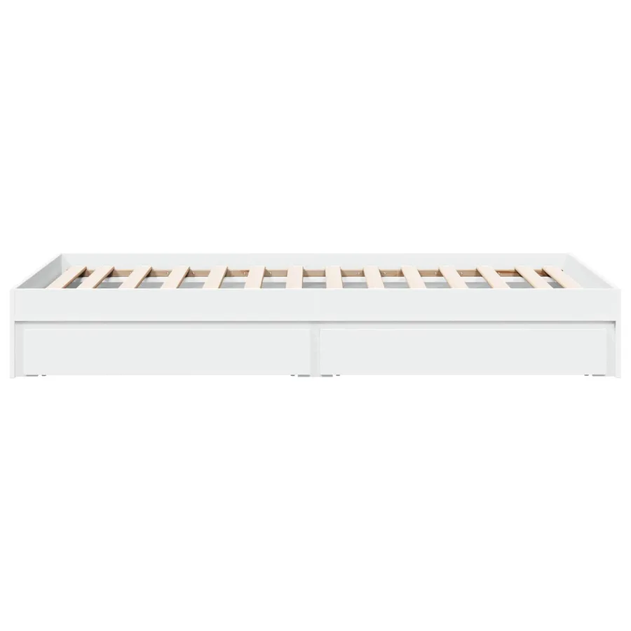 Cadre de lit avec rangement Blanc 80 x 200 cm Bois d'ingénierie - 5