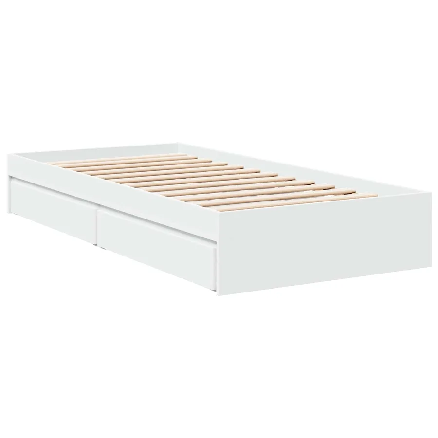 Cadre de lit avec rangement Blanc 80 x 200 cm Bois d'ingénierie - 6