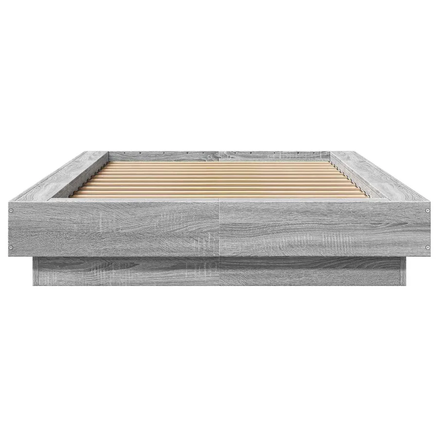 Cadre de lit au sol Sonoma gris 80 x 210 cm Bois d'ingénierie - 4