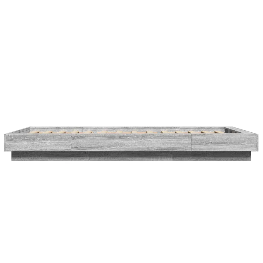 Cadre de lit au sol Sonoma gris 80 x 210 cm Bois d'ingénierie - 5