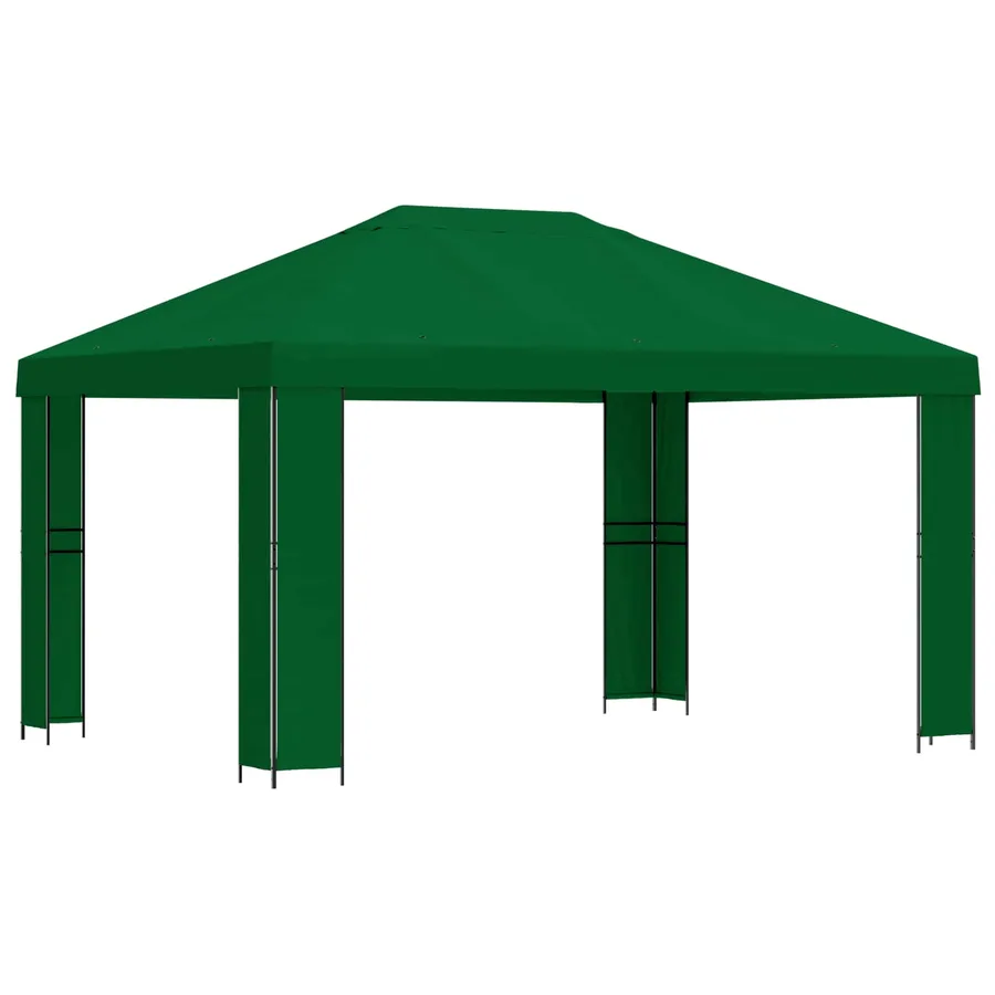 Pavillon 4 × 3 m Vert Polyester et Acier 190 gsm - 2